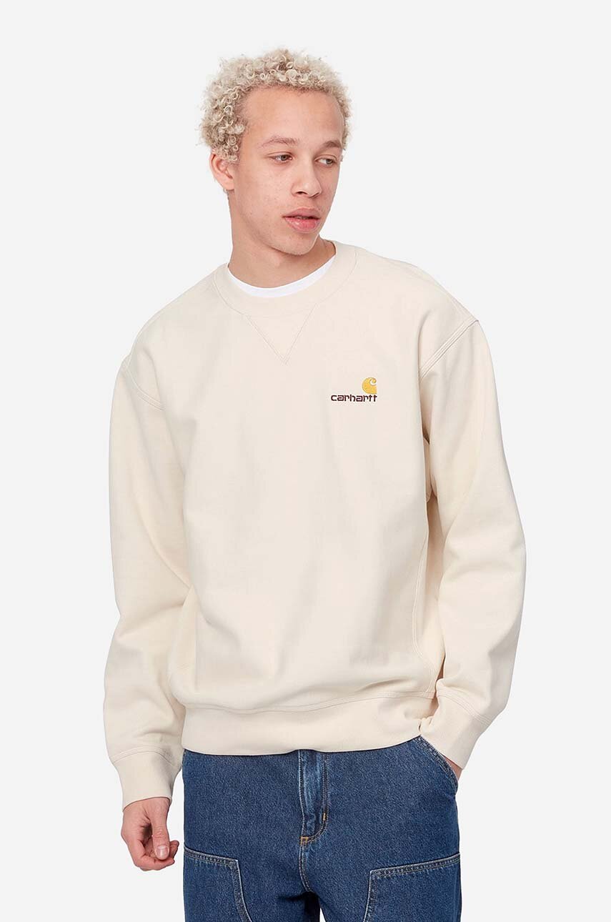 Carhartt WIP HOODED AMERICAN SCRIPT - Sweat à capuche - calico/beige 