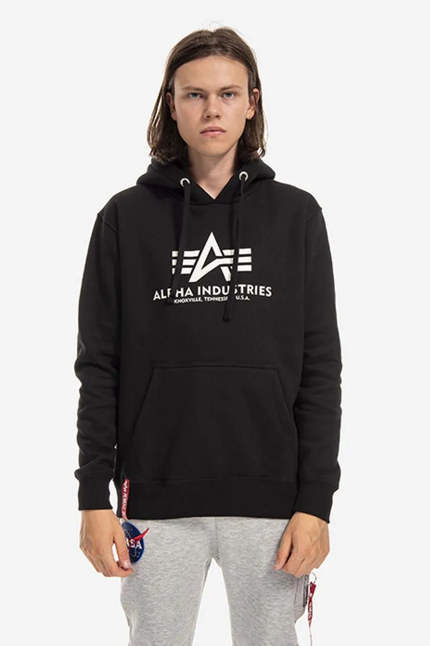 Alpha Industries sweatshirt men's black color | buy on PRM