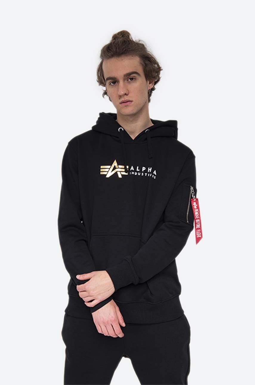 Alpha Industries sweatshirt men's black color | buy on PRM