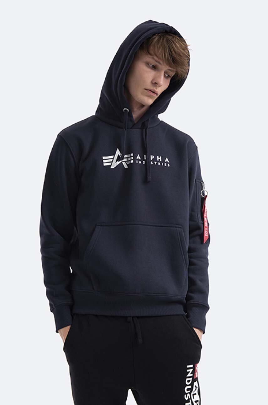 Alpha Industries sweatshirt men's black color | buy on PRM