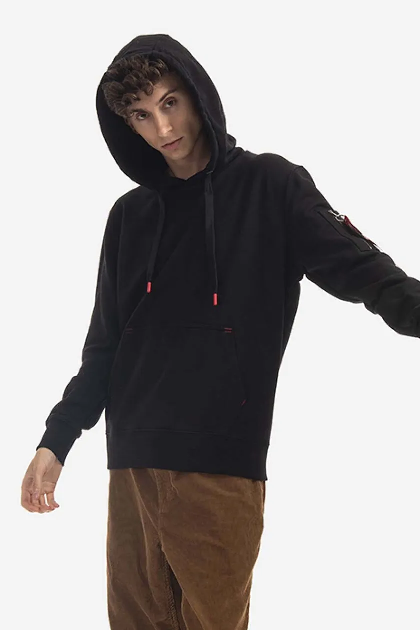 Alpha Industries sweatshirt men's black color | buy on PRM