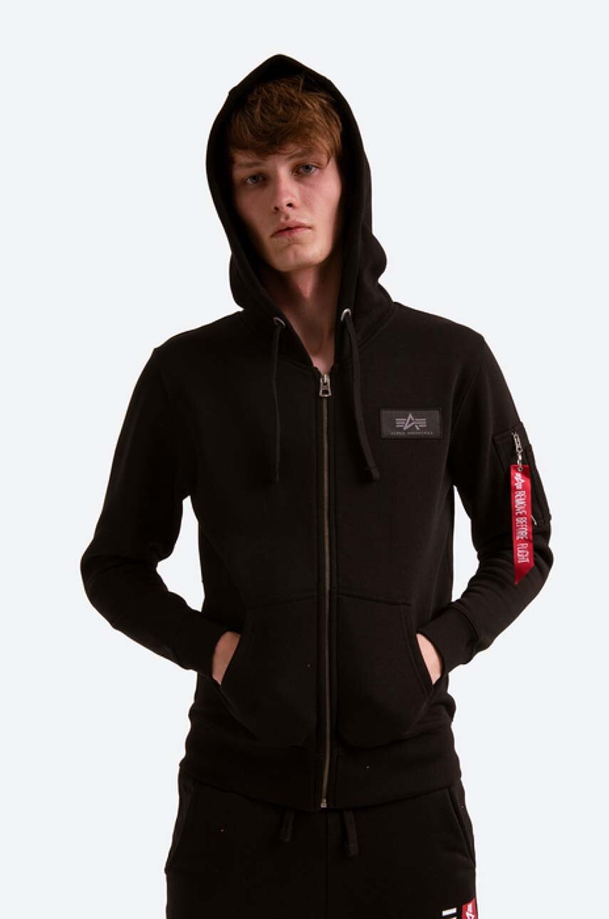 Alpha Industries sweatshirt men's black color | buy on PRM