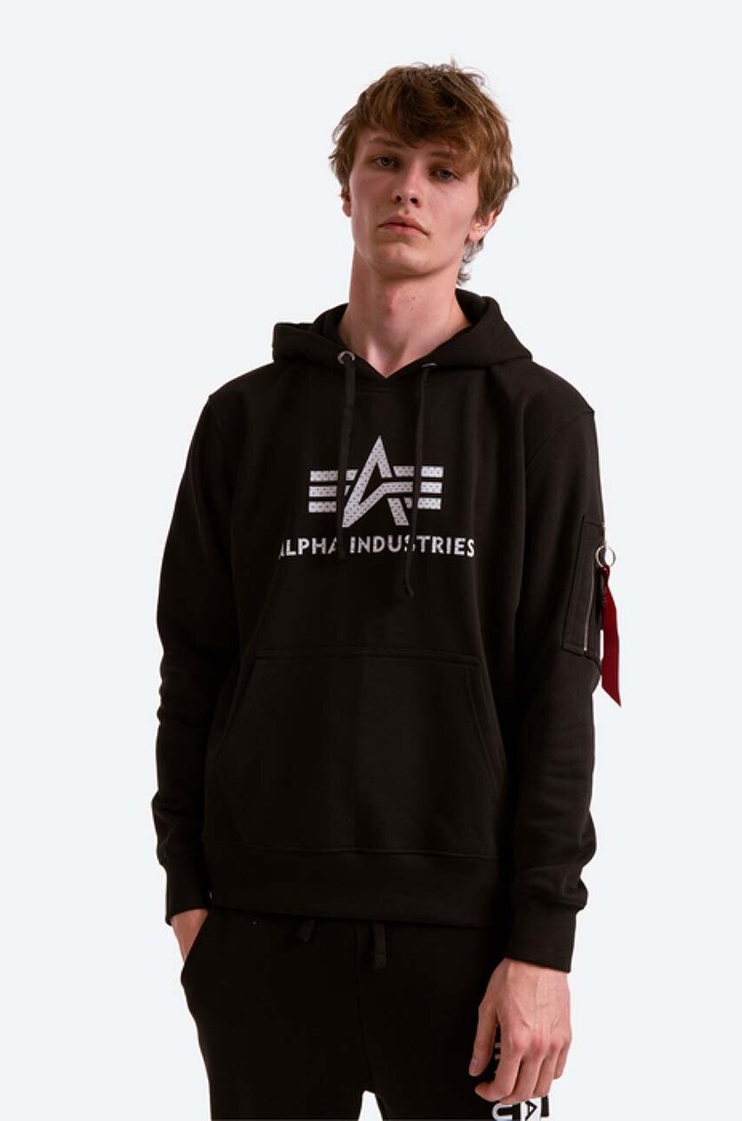 Alpha Industries Label Fleece Scarf da uomo Black One Size : Alpha Industries Alpha Industries Label Fleece Scarf da uomo Black One Size : Alpha Industries