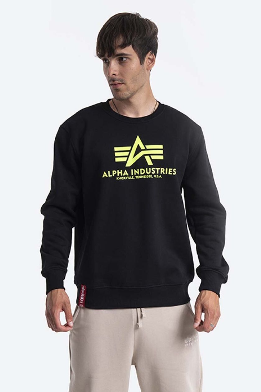 buy 178302NP sweatshirt 478 Alpha Sweater Industries PRM on color black Alpha | men\'s Basic Industries