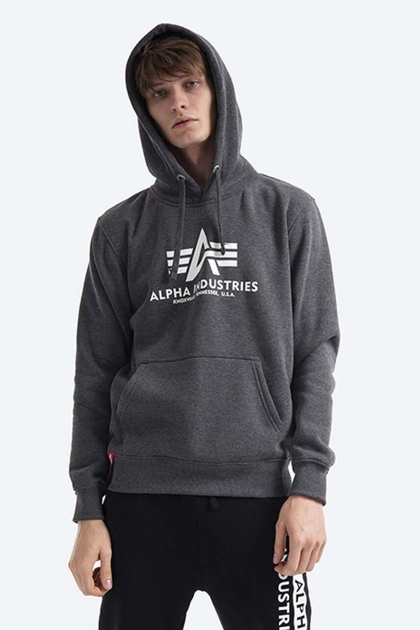 Alpha Industries sweatshirt men's gray color | buy on PRM