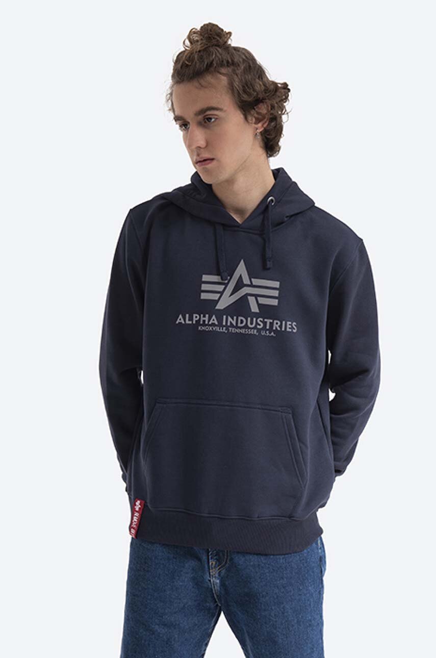 Alpha Industries sweatshirt men\'s navy blue color | buy on PRM