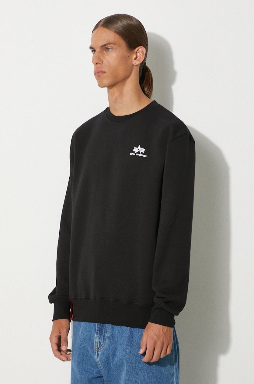 Alpha Industries Basic Sweater Small Logo Maglione Da Uomo Alpha Industries Basic Sweater Small Logo Maglione Da Uomo