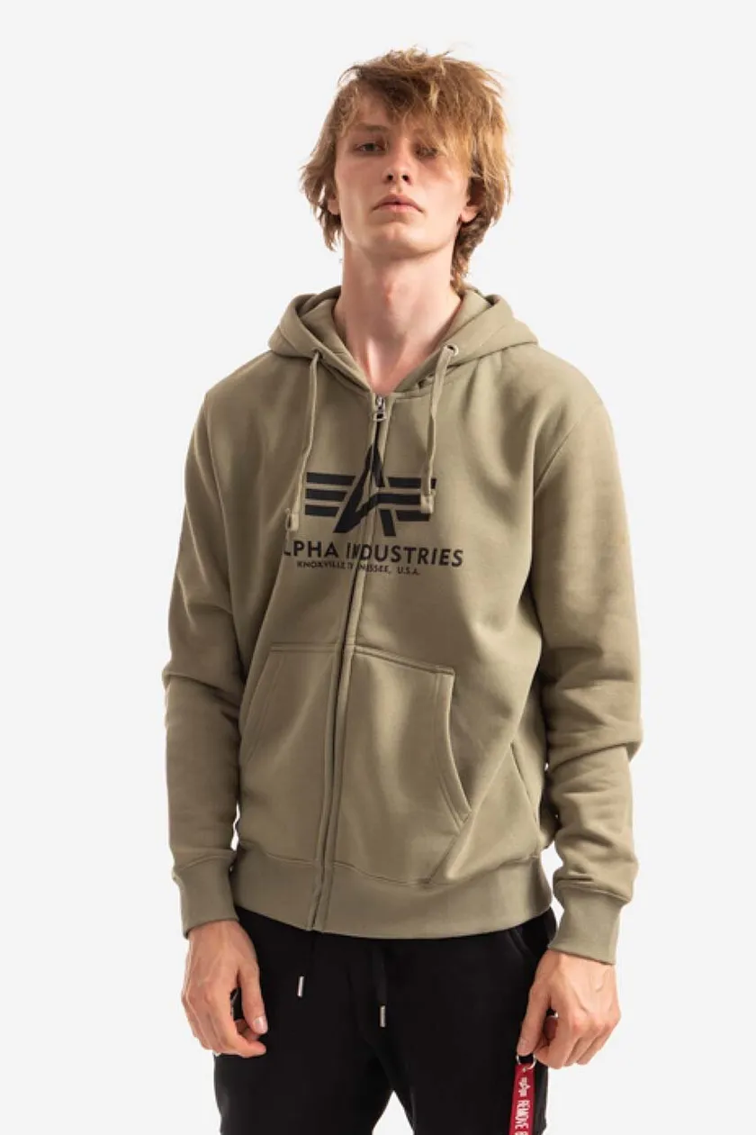 Alpha Industries sweatshirt Basic men\'s on buy | PRM color green