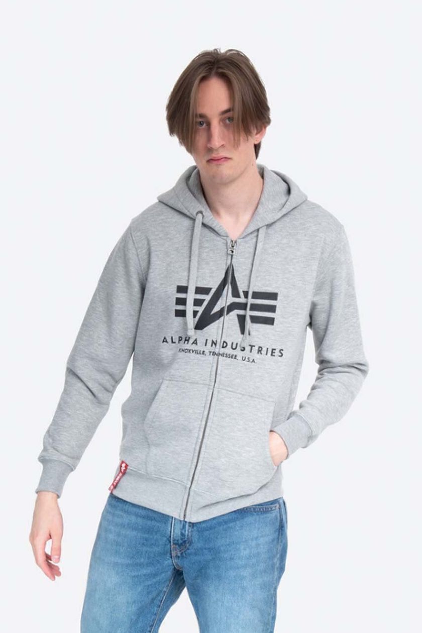 Alpha Industries sweatshirt Basic men\'s gray color | buy on PRM