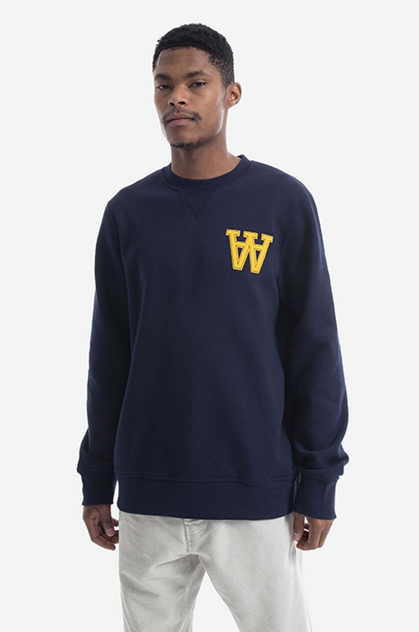Wood Wood cotton sweatshirt Tye Sweatshirt men s navy blue color