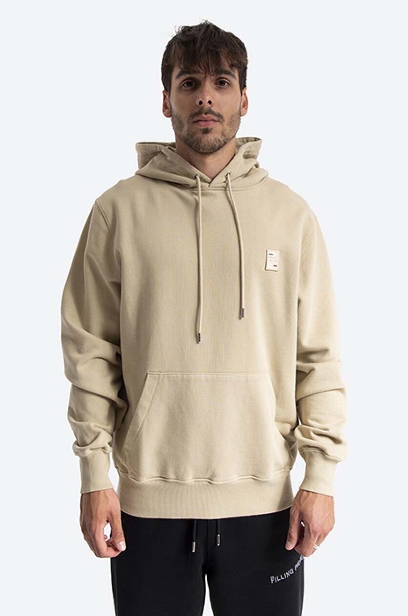 Filling Pieces cotton sweatshirt Lux Hoodie men's beige Filling Pieces cotton sweatshirt Lux Hoodie men's beige