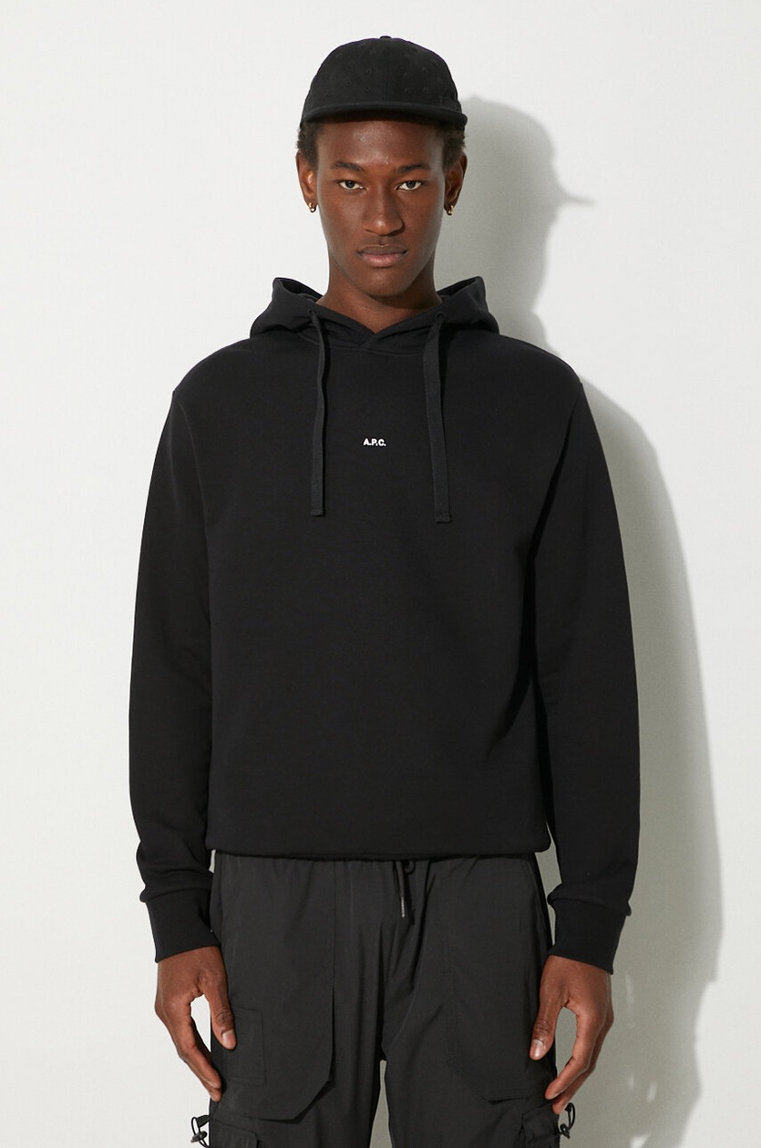 スウェット・トレーナー A.P.C. COTTON LARRY HOODIE WITH MICRO LOGO A.P.C. - COTTON LARRY HOODIE WITH MICRO LOGO - Eleonora Bonucci