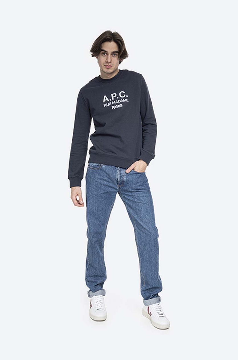 A.P.C. cotton sweatshirt Sweat Rufus men's gray color at PRM US