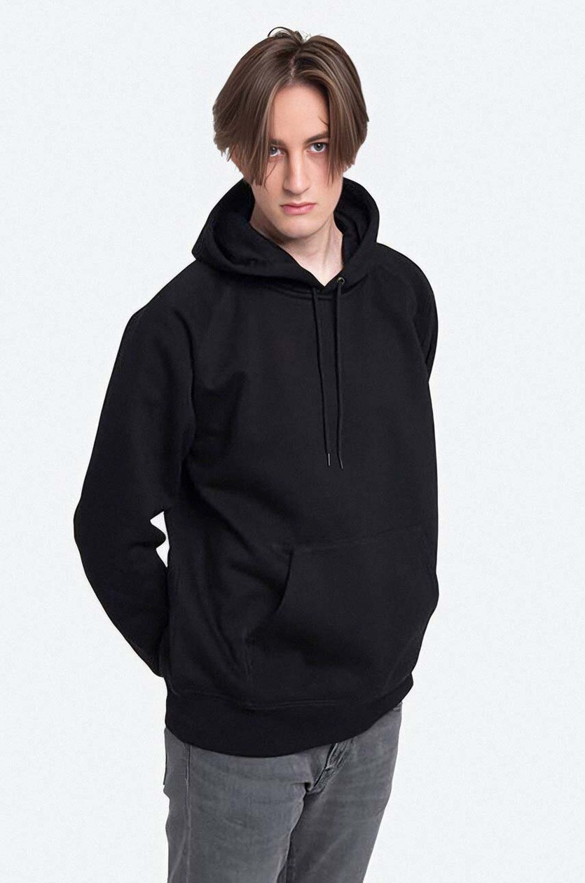 スウェット・トレーナー Carhartt Wip Black Chase Sweatshirt In Cotton Blend Carhartt WIP sweatshirt Chase men's black color at PRM US