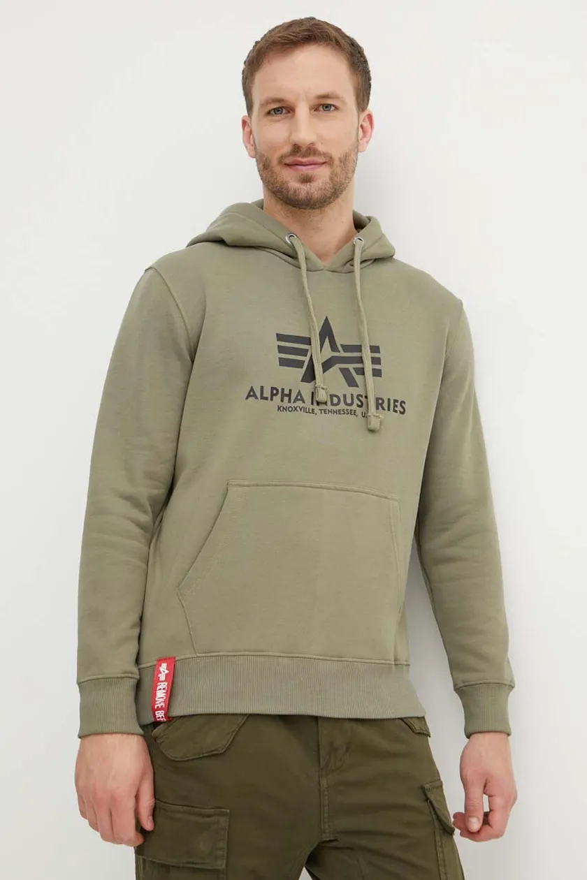 Hoodies and sweatshirts Alpha Industries Basic Hoody Green