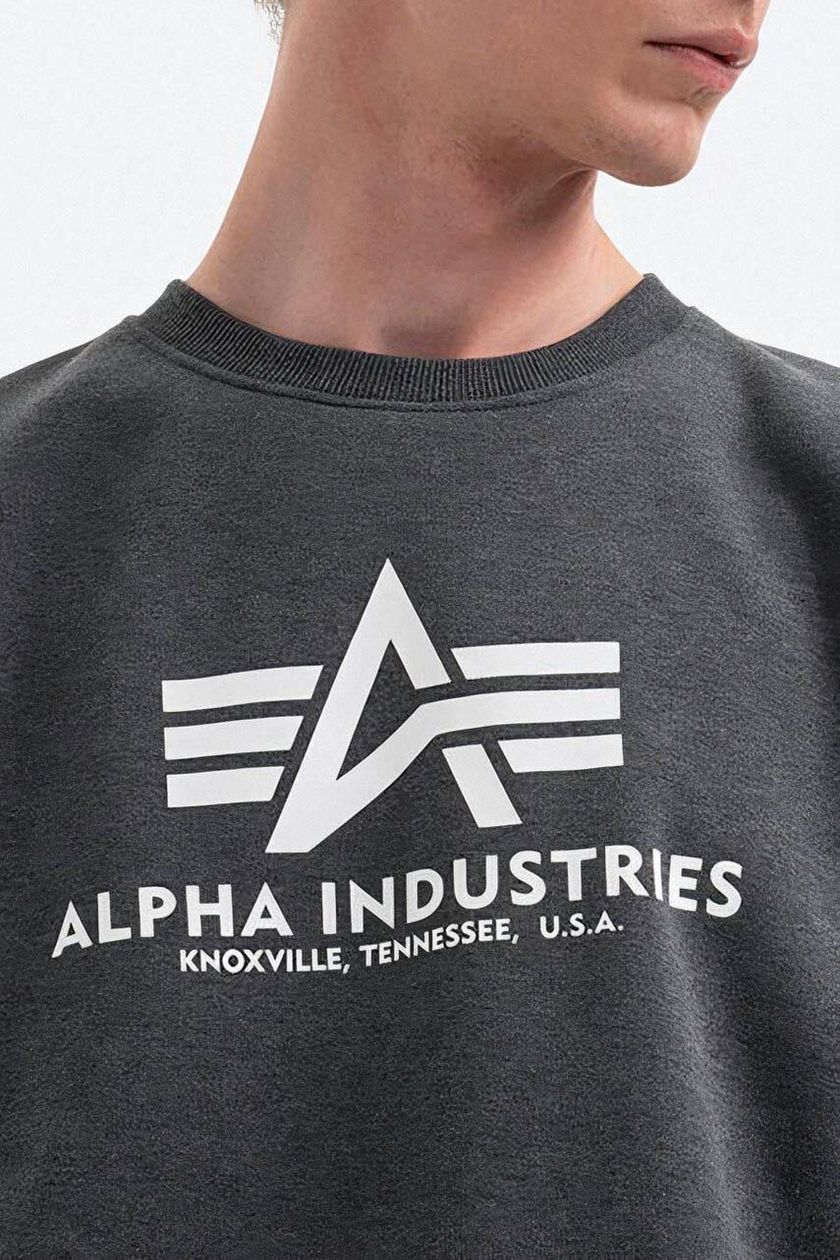 Alpha Industries sweatshirt Basic Sweater 178302 597 men's gray color | buy  on PRM