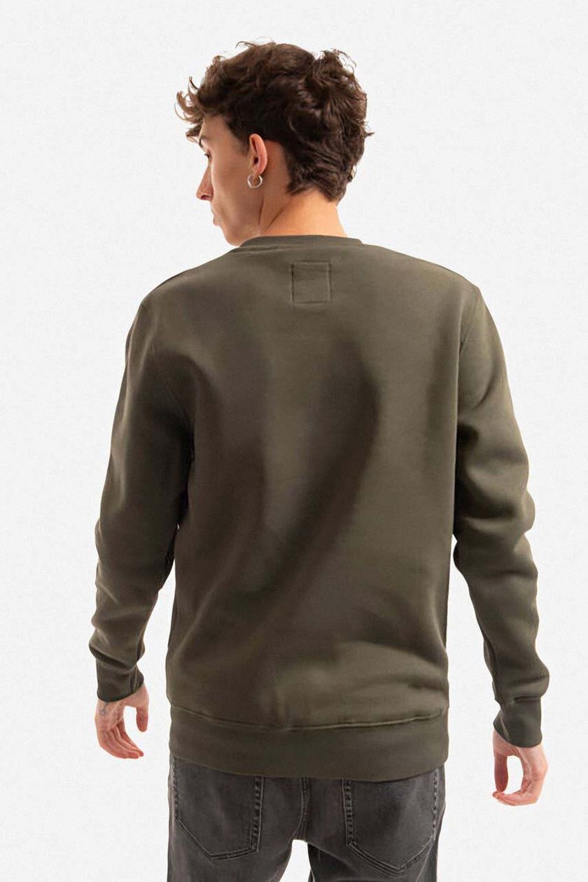 Alpha Industries sweatshirt Basic Sweater Small Logo men's green color  188307.142 | buy on PRM