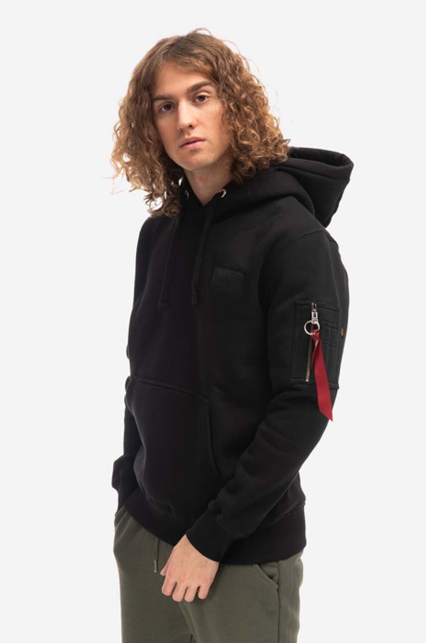 Alpha Industries sweatshirt men's black color | buy on PRM