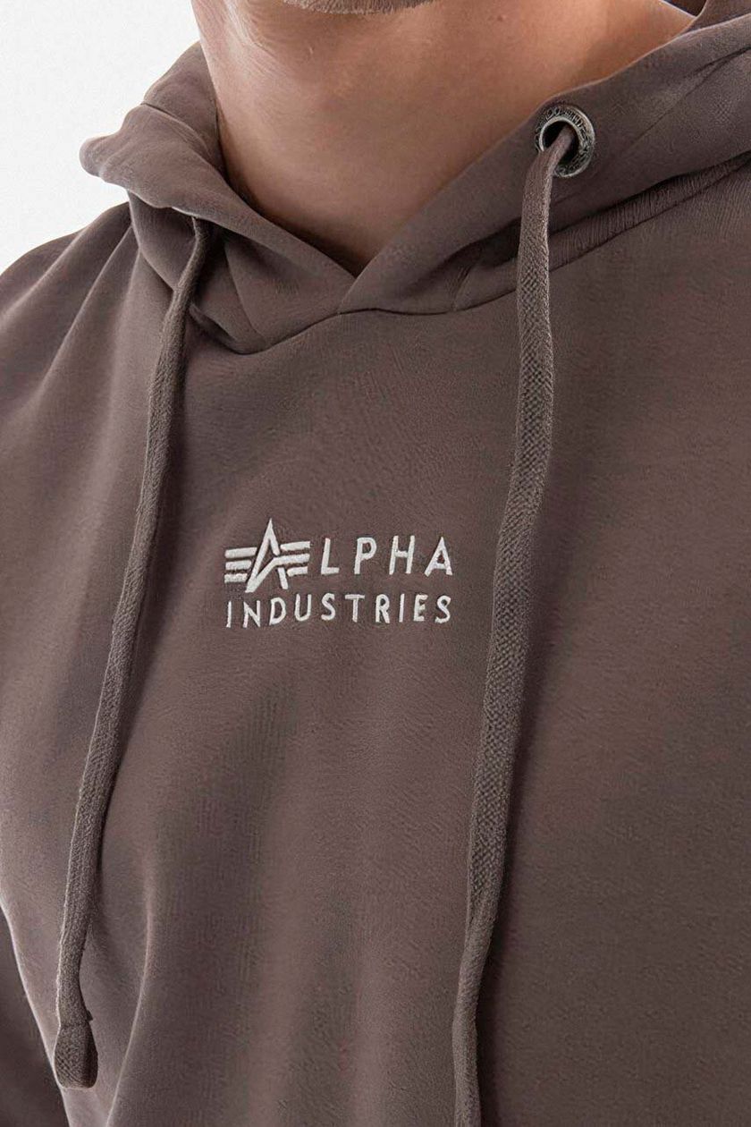 Alpha Industries cotton sweatshirt Organics EMB Hoody men's beige color |  buy on PRM