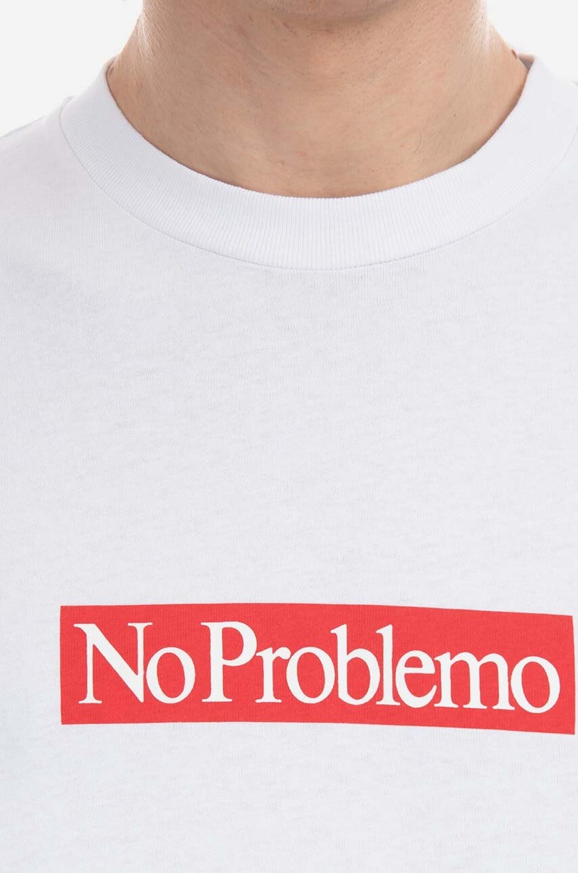 Aries cotton longsleeve top white color Aries Problemo