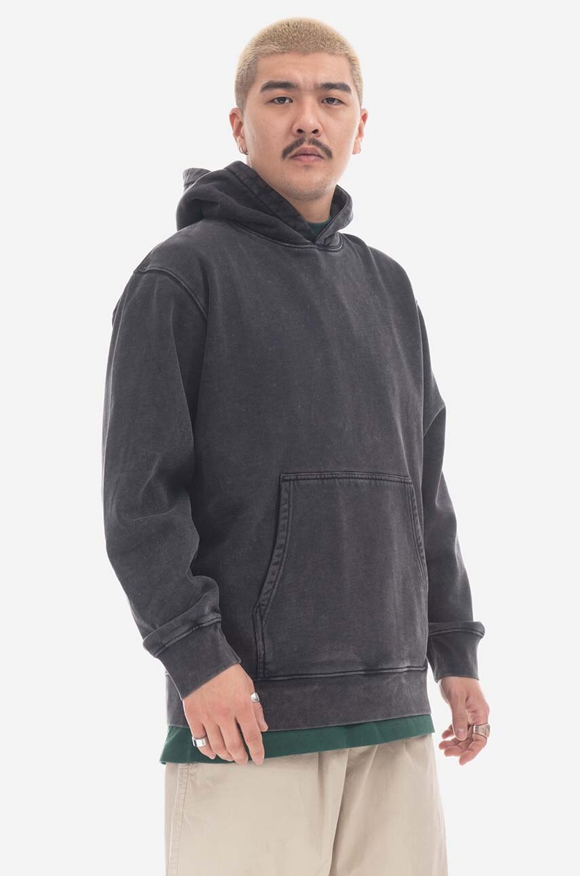 champion black popover polar fleece sweatshirt