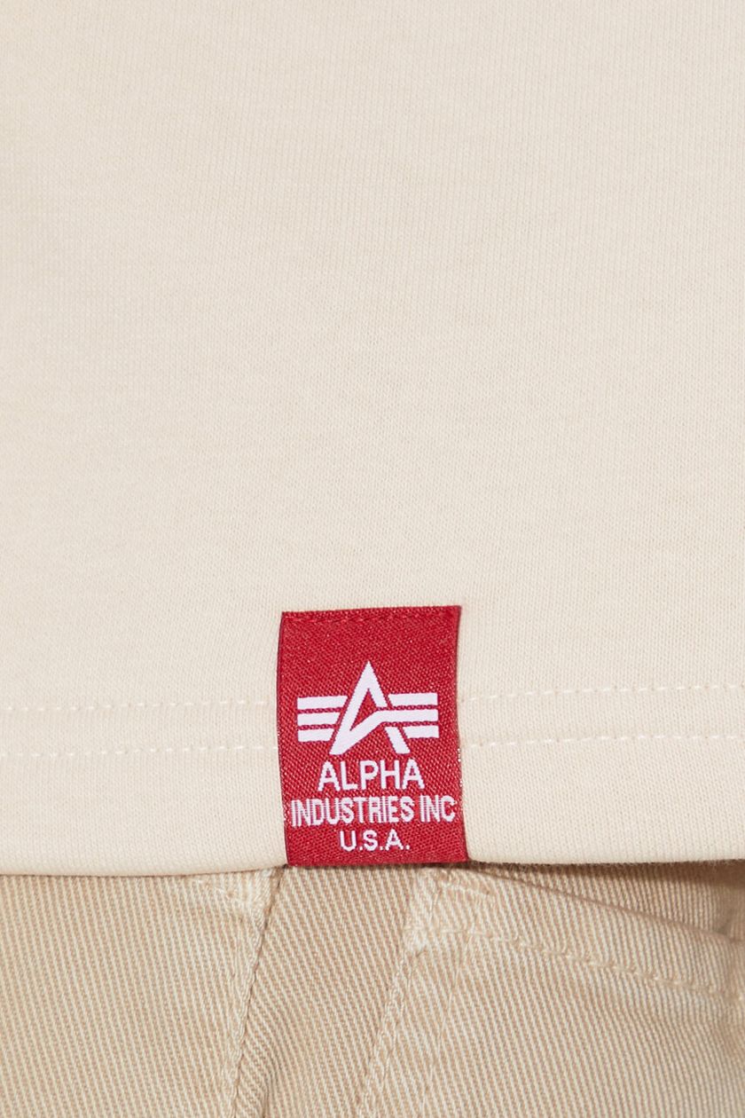 Alpha Industries sweatshirt Half Zip Sweater COS SL Wmn men\'s beige color |  buy on PRM