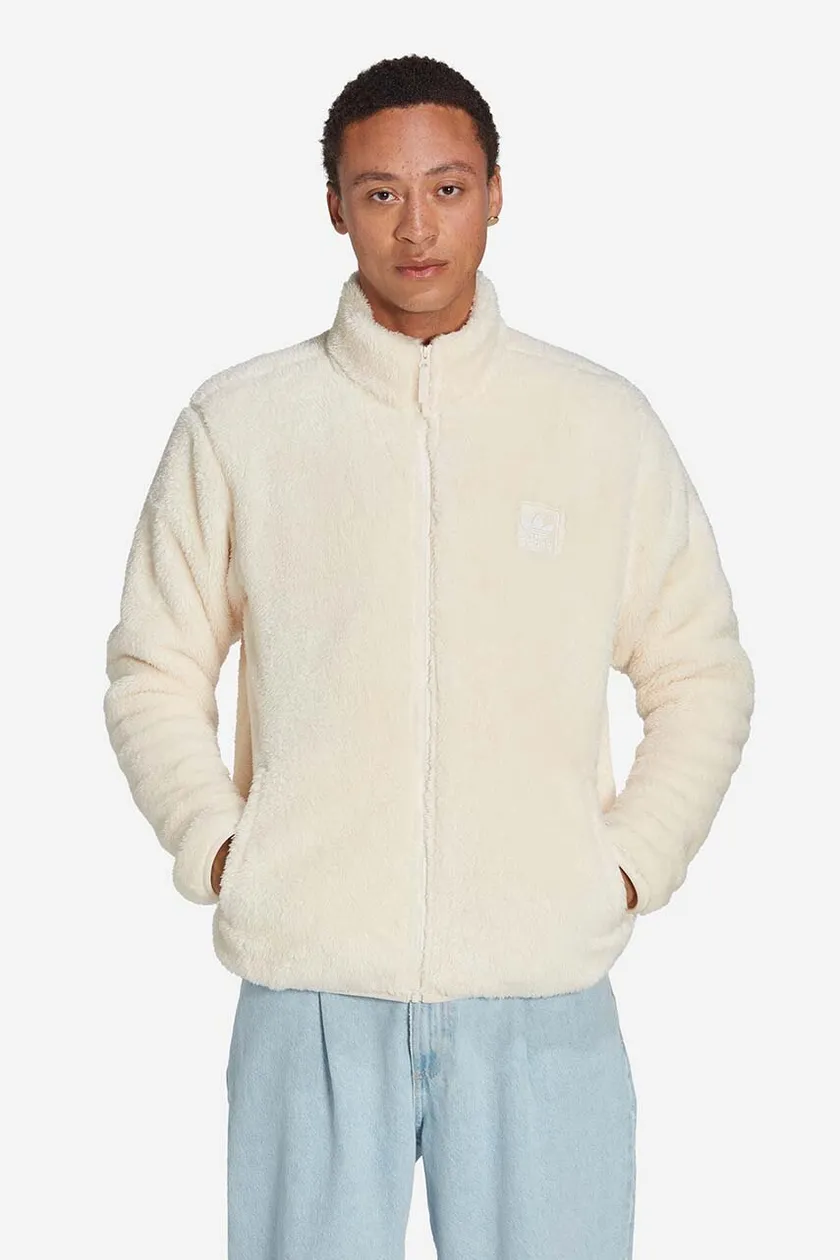 adidas Originals sweatshirt Ess+ TT Fluffy HR8622 men's beige color | buy  on PRM