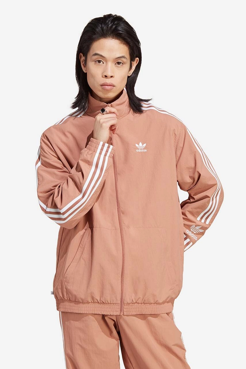 adidas sweatshirt Adicolor Trefoil Track men's pink color | buy on PRM