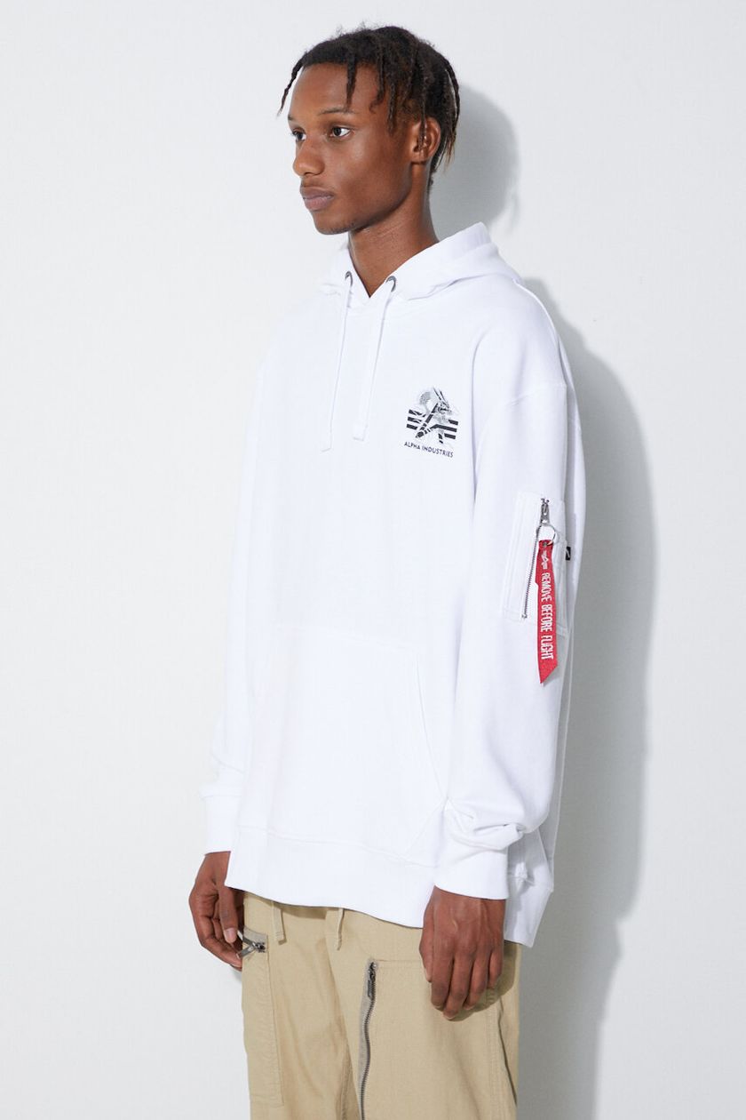 men\'s Alpha white buy sweatshirt on color PRM Industries |