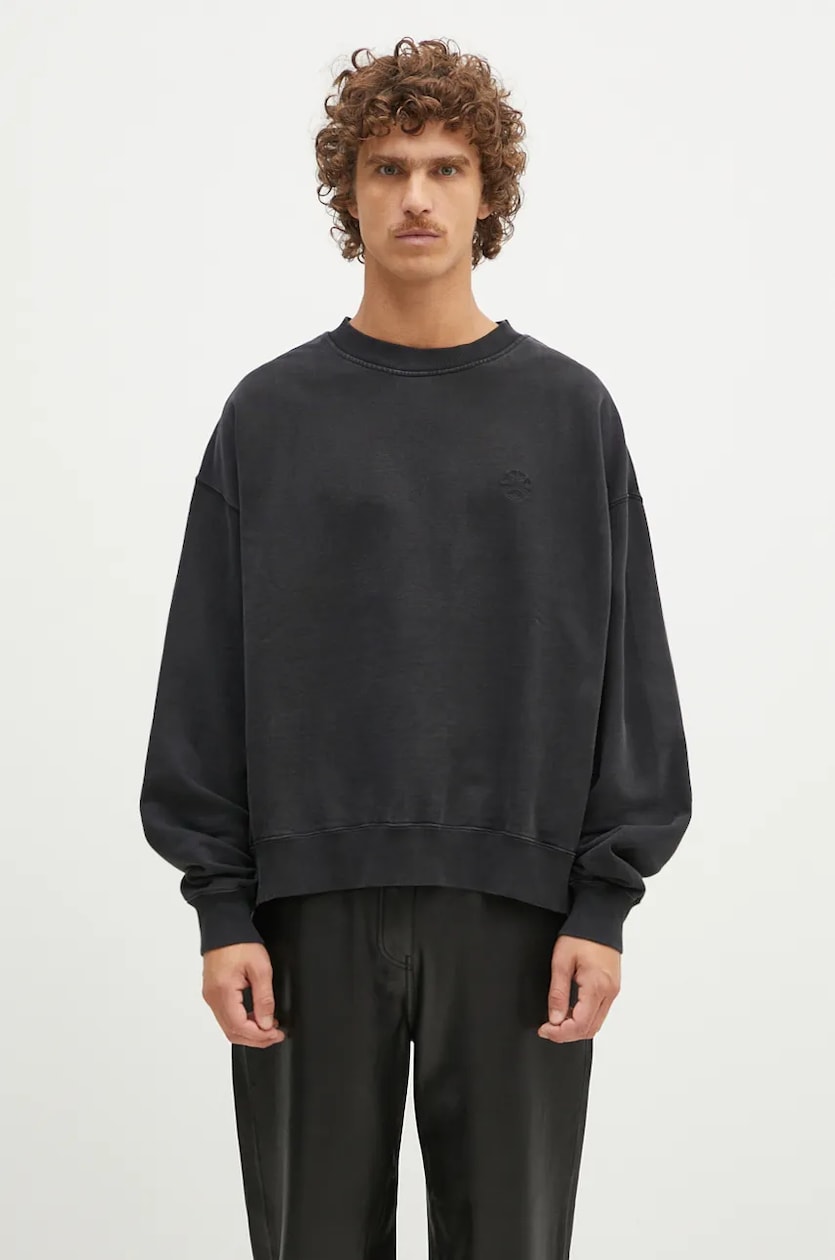 1017 ALYX 9SM cotton sweatshirt men s black color hooded smooth AAMSW0246FA01 at PRM US