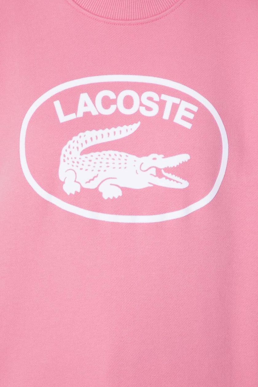 cotton color Lacoste on sweatshirt buy | PRM pink