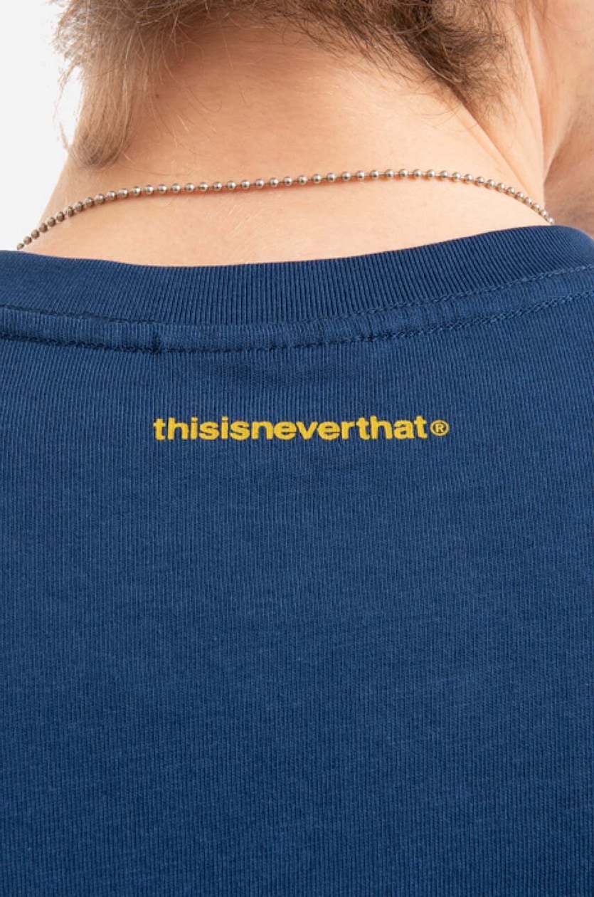thisisneverthat cotton longsleeve top T-Logo L/S Tee navy blue
