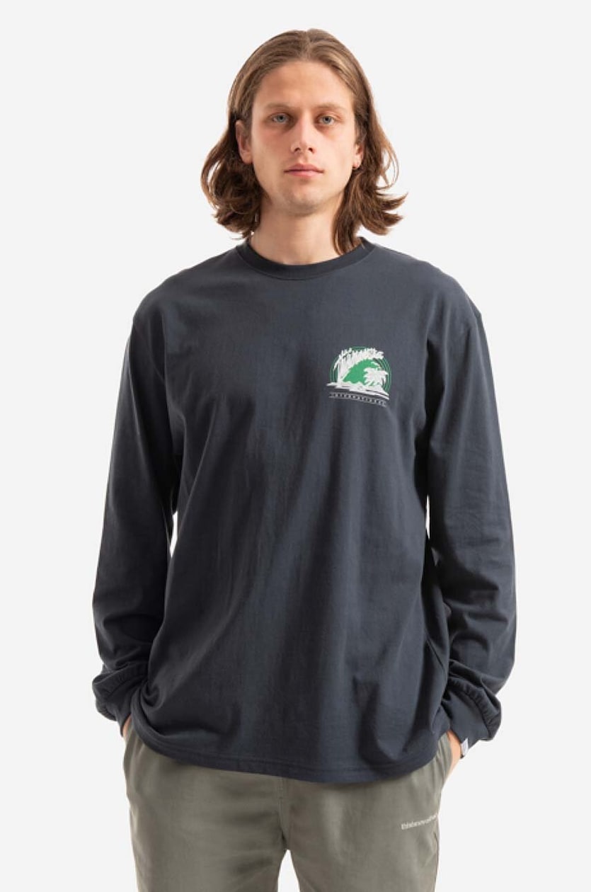 thisisneverthat cotton longsleeve top Palm Tree L/S Tee gray
