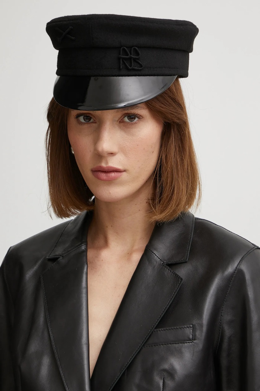 Ruslan Baginskiy kaszkiet kolor czarny KPC033-LN-WRB