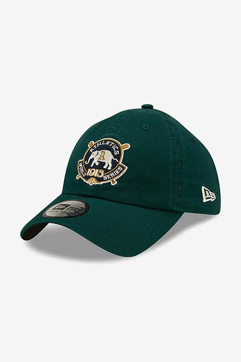 New Era czapka z daszkiem bawełniana kolor zielony z aplikacją 60222289-ZIELONY
