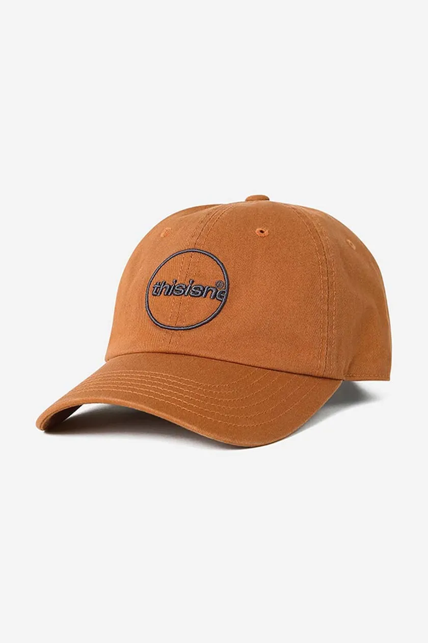thisisneverthat czapka z daszkiem bawełniana kolor pomarańczowy wzorzysta TN221WHWBC03-GREY