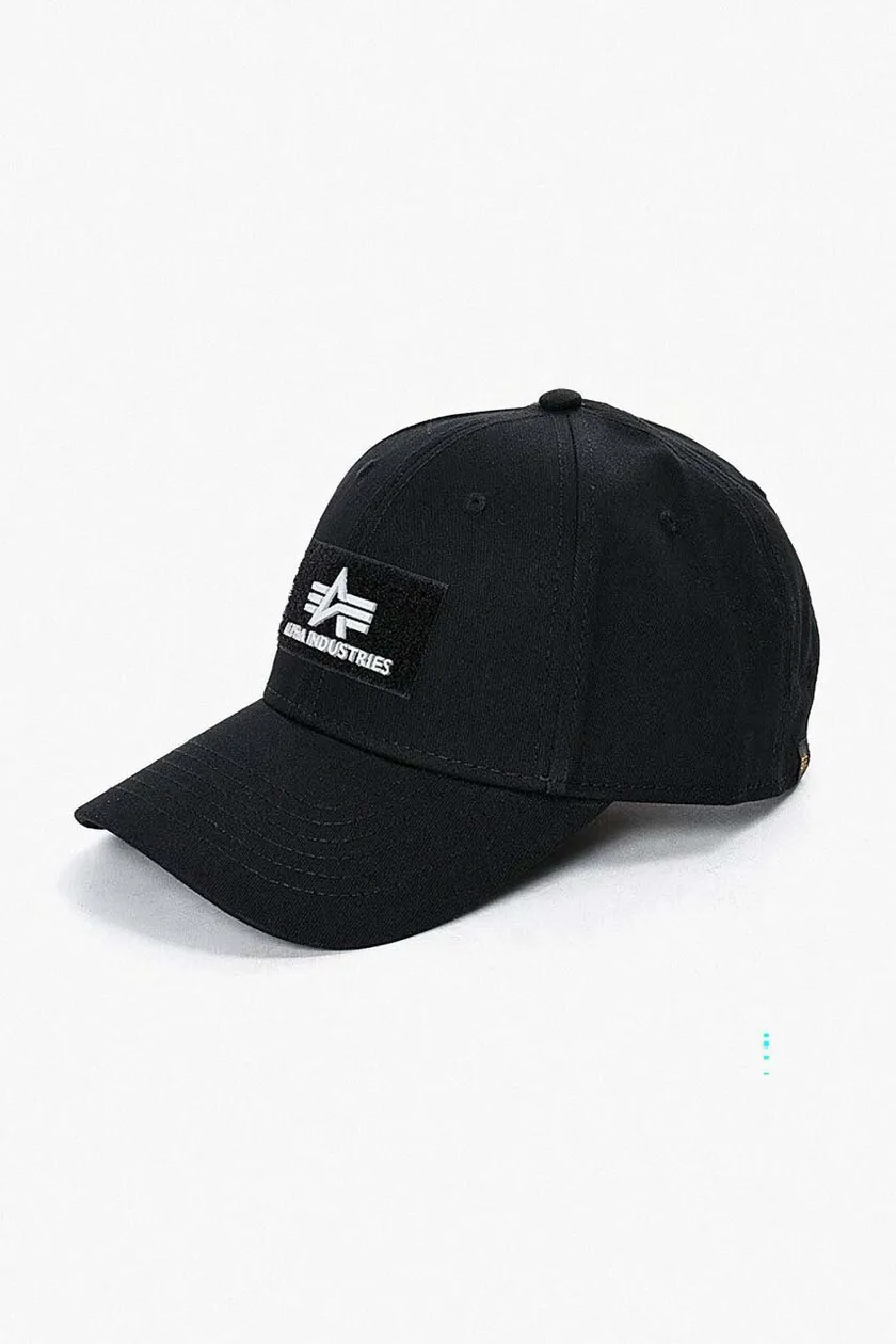 Alpha Industries cotton baseball cap VLC Cap II black color | buy on PRM