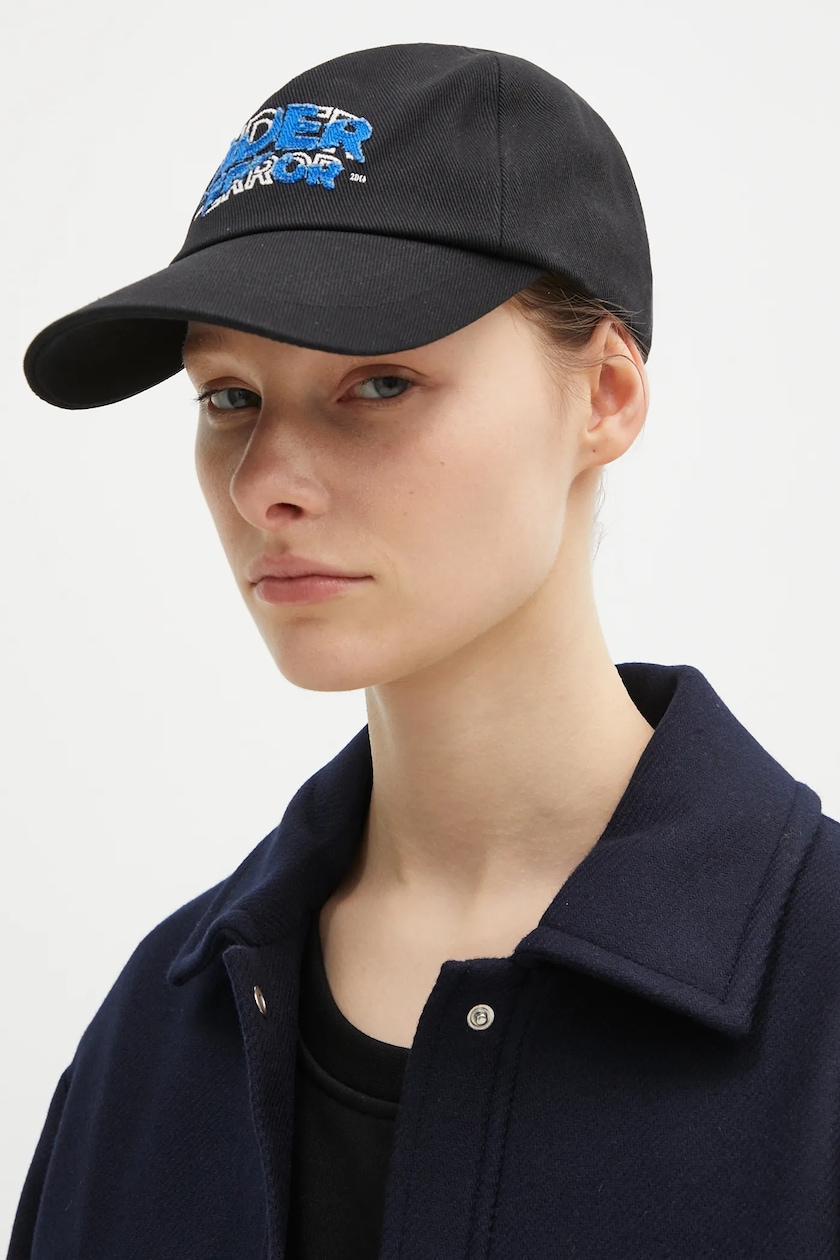 Martine Rose cotton baseball cap Cut Peak Back Cap black color 1169WP07002 at PRM US