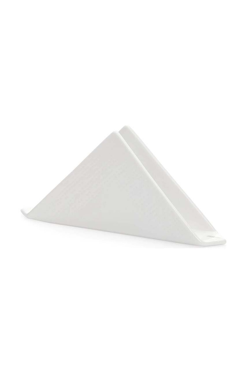 Portatovaglioli Da Cucina Geometrico In Metallo - Triangolo 22x22x22 Cm - Bianco - Per Casa, Ristorante, Feste - 4
