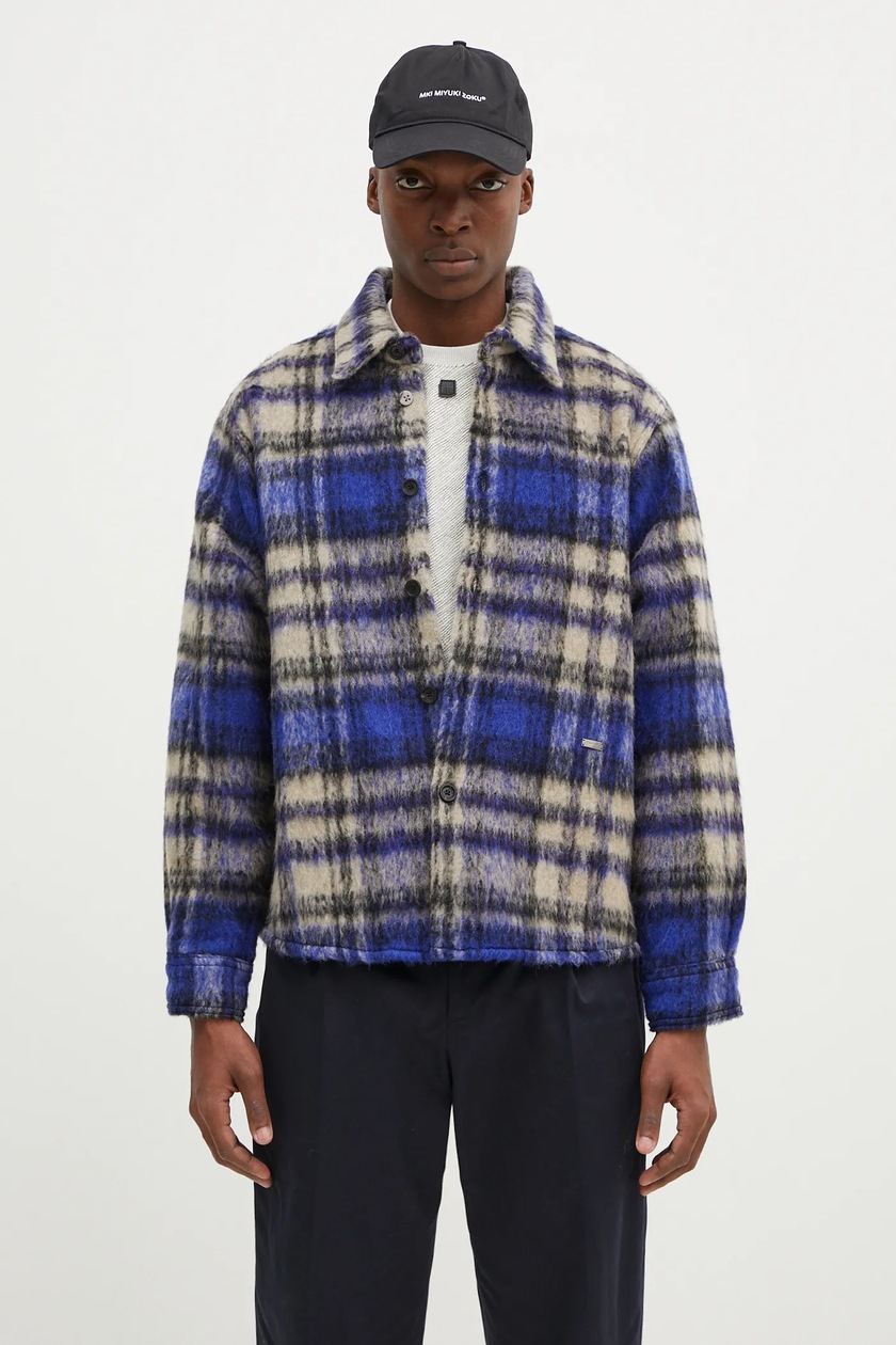 ジャケット・アウター ADERERROR Blue Check Coat Ader Error check-pattern Denim Jacket | Blue | FARFETCH
