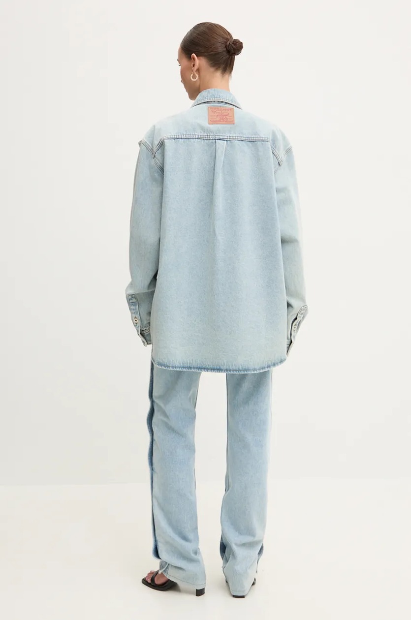 タイムセール❣️【完売品】denim over shirt jacket Y/Project denim jacket EVERGREEN SNAP OFF DENIM SHIRT blue color