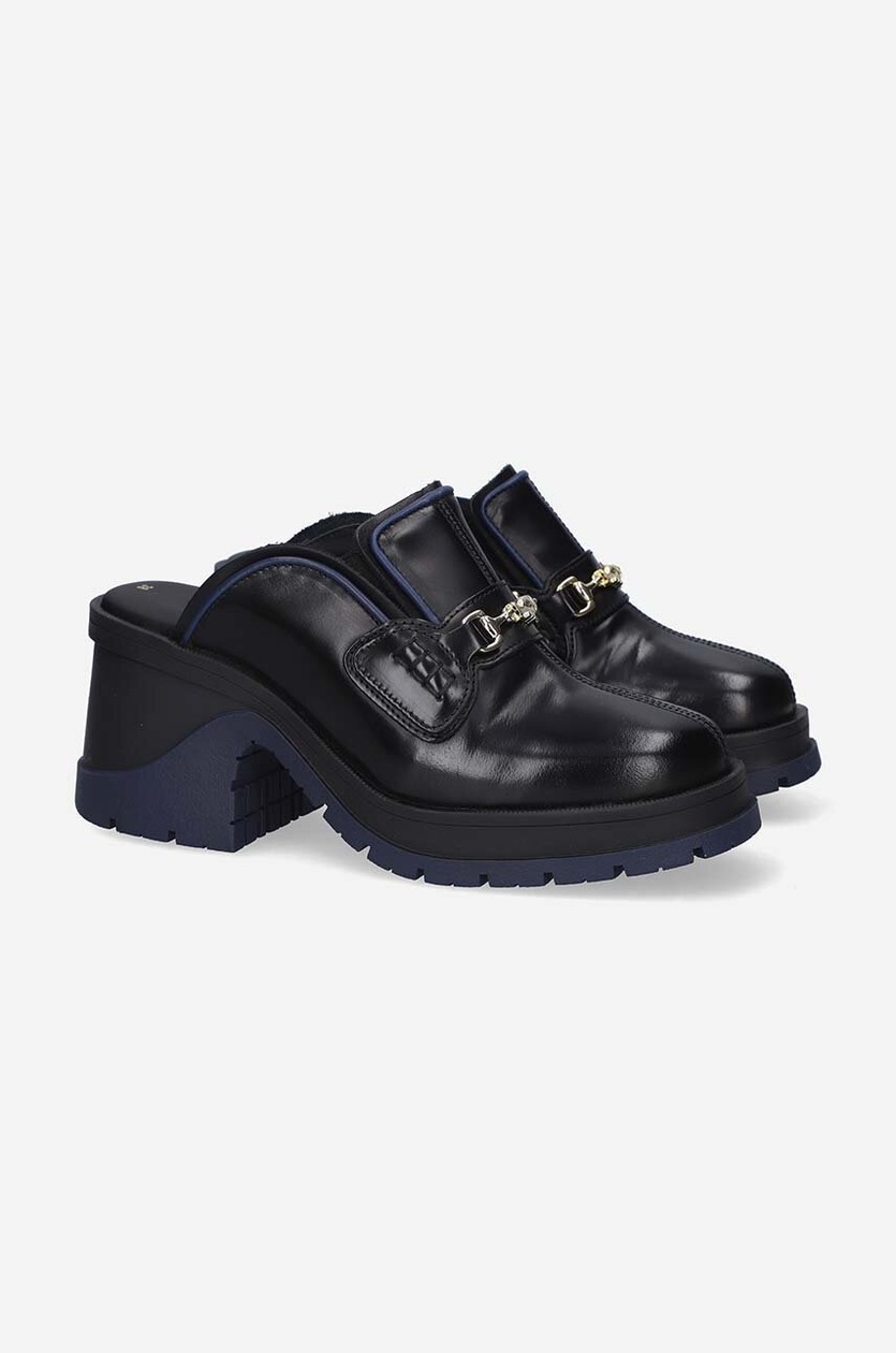 Filling Pieces leather sliders Gali Mule women's black color