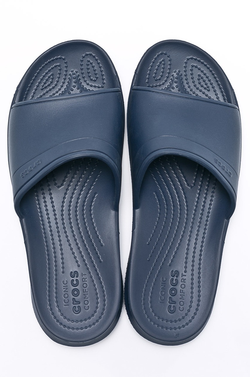 Παντόφλες Crocs CLASSIC 204067 CLASSIC SLIDE χρώμα: ναυτικό μπλε