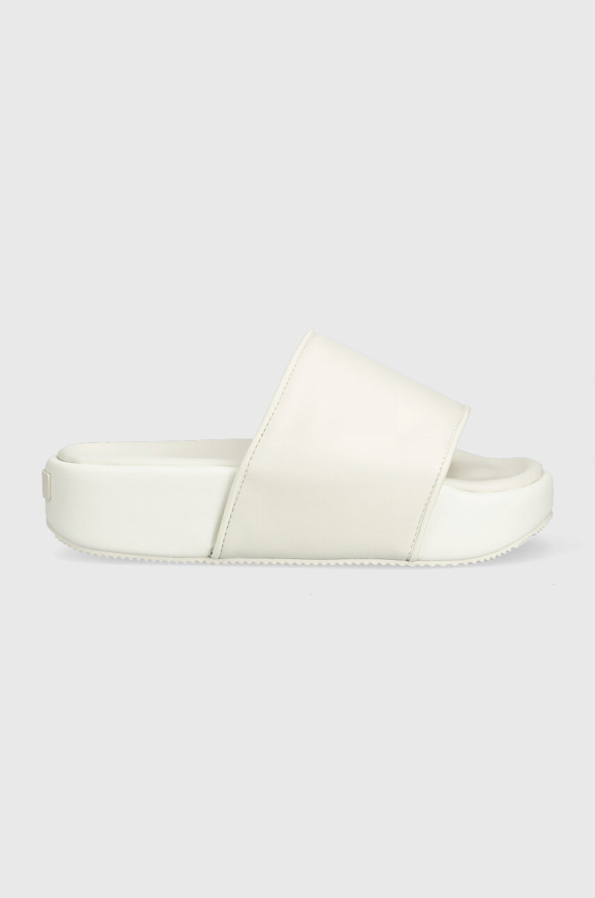 adidas Originals leather sliders Y 3 Slide white color buy on PRM