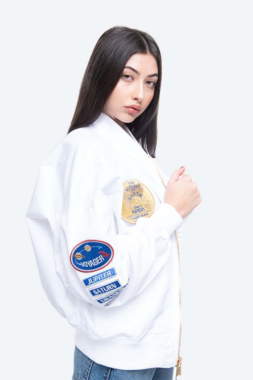 Industries buy white women\'s MA-1 color | Voyager PRM OS TT on Alpha bomber jacket