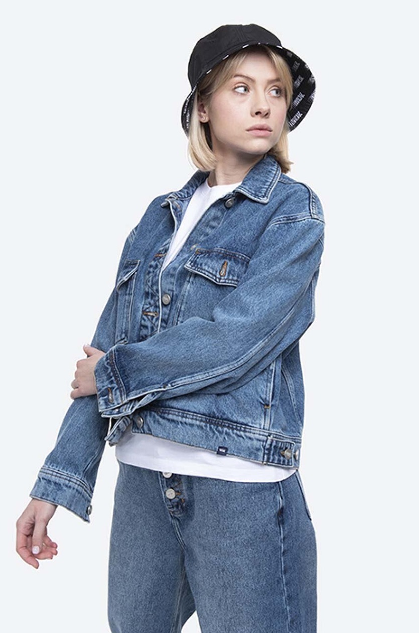 Wood Wood cotton denim jacket blue color at PRM US