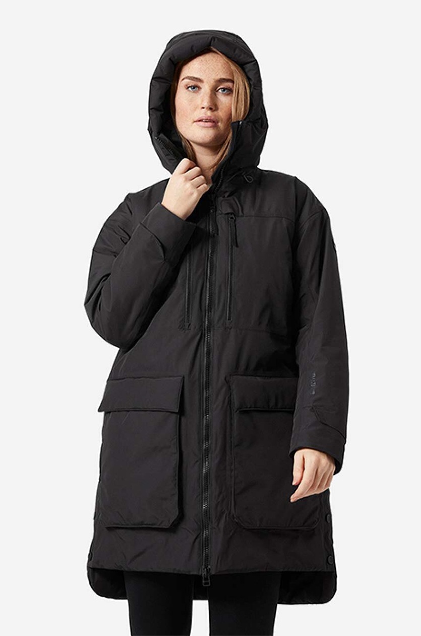 Helly Hansen parka W Maud Parka women's black color at PRM US