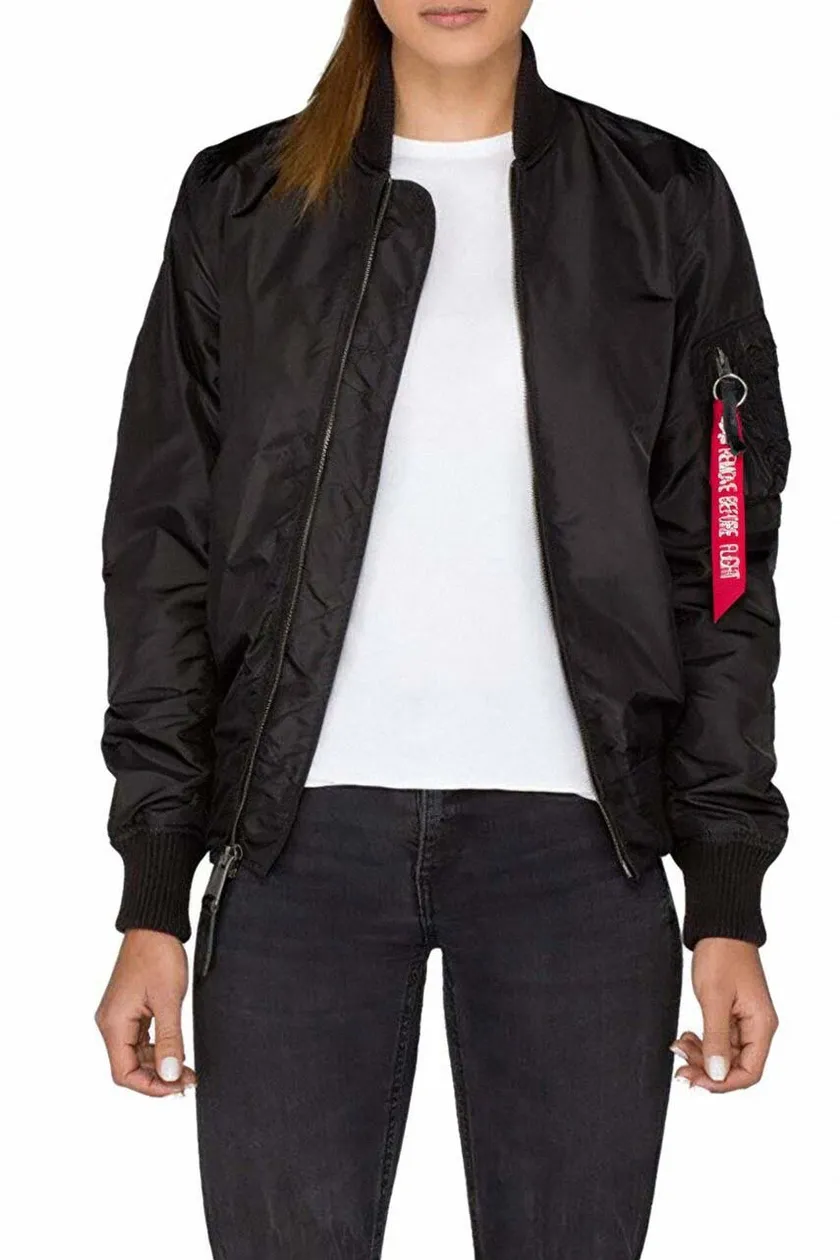 Alpha Industries bomber jacket MA-1 TT 141041 03 women\'s black color | buy  on PRM