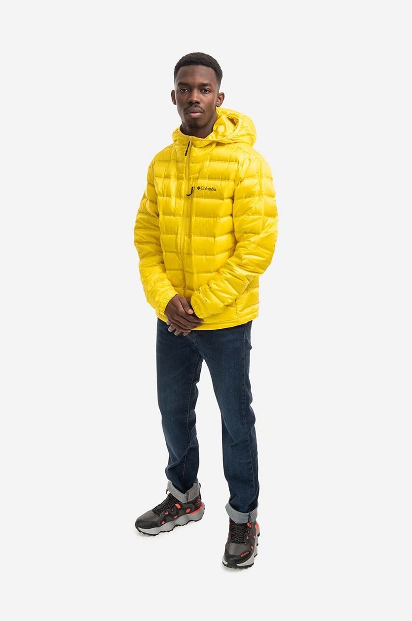 Columbia down jacket Pebble Peak Down Hooded Jacket men's yellow