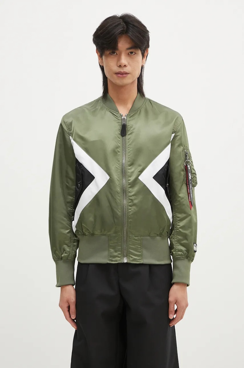 Alpha Industries reversible bomber jacket x Neil Barrett MA 1 men s green color